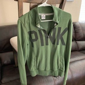 VS Pink Quarter Zip Sweatshirt